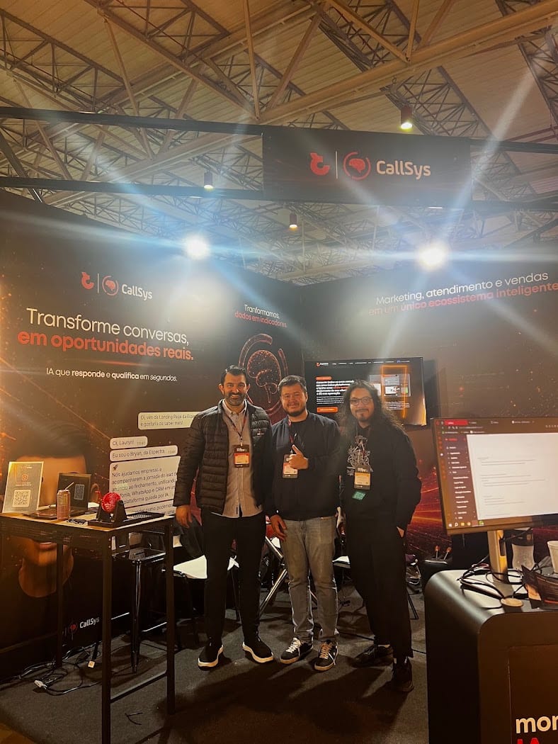 Equipe da Espectra no stand do CallSys na FBV 2026
