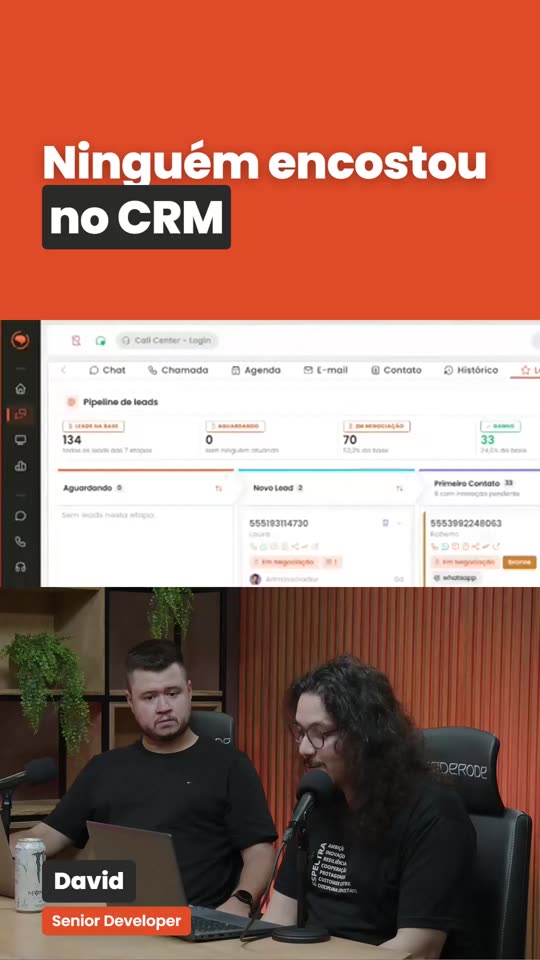 Trecho da live: ninguém encostou no CRM